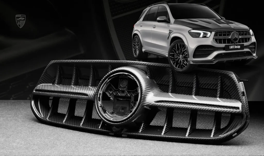กระจังหน้า คาร์บอน Mercedes-Benz GLE V167 Larte Design แท้