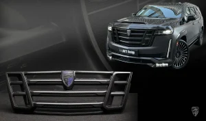 Front Grille Carbon Cadillac Escalade ESV GMT 1XX year 2020-2023 Larte Design Genuine
