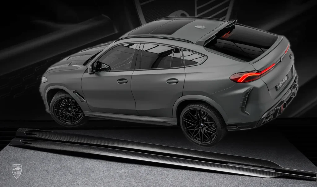 สเกิร์ตข้าง คาร์บอน BMW X6M F96 LCI ปี 2023-2026 Larte Design แท้
