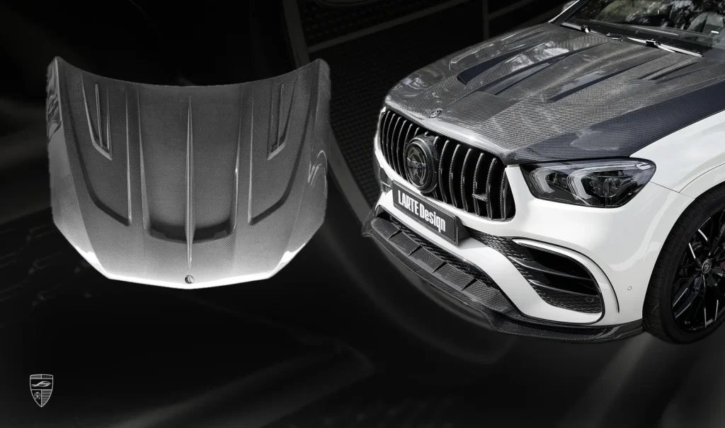 ฝากระโปรงหน้า คาร์บอน Mercedes-Benz GLE 63 AMG Coupe C167 Larte Design แท้