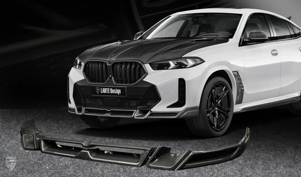 ลิ้นหน้า คาร์บอน BMW X6 G06 LCI ปี 2023-2026 Larte Design แท้