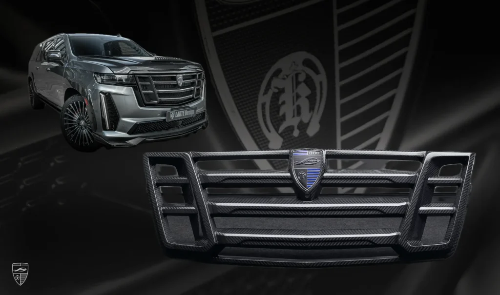 Front Grille Carbon Cadillac Escalade-V/V-ESV Larte Design Genuine