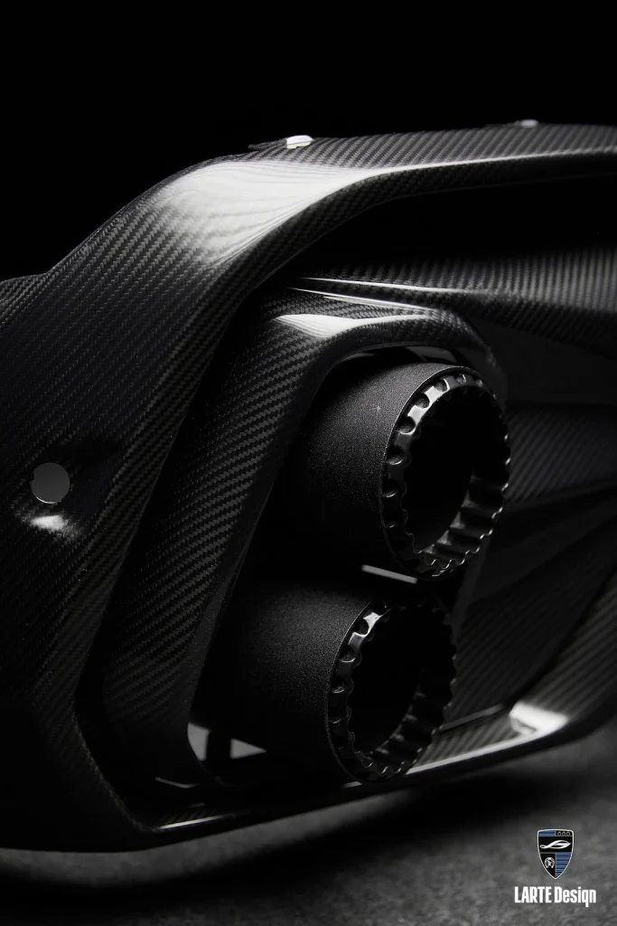 ปลายท่อไอเสียคู่ คาร์บอน BMW X6 G06 Larte Design แท้
