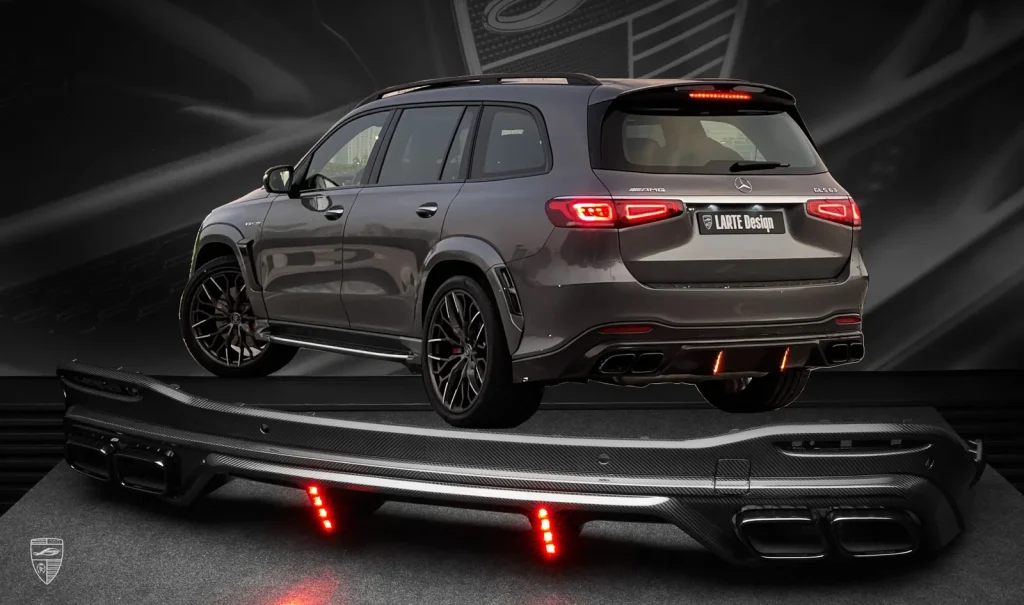 ดิฟฟิวเซอร์ท้าย คาร์บอน Mercedes-Benz GLS AMG 63 X167 Larte Design แท้