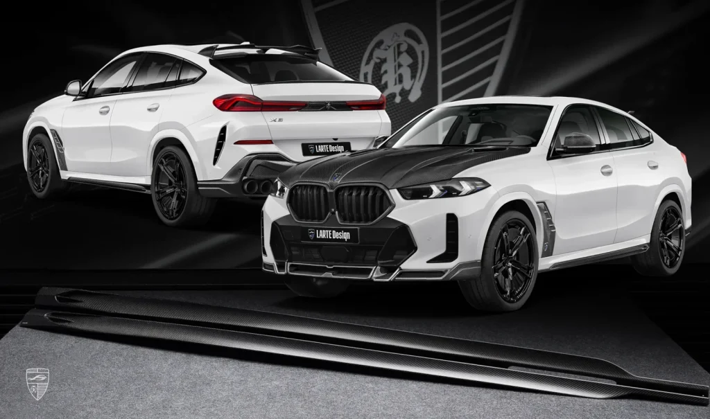 สเกิร์ตข้าง คาร์บอน BMW X6 G06 LCI ปี 2023-2026 Larte Design แท้