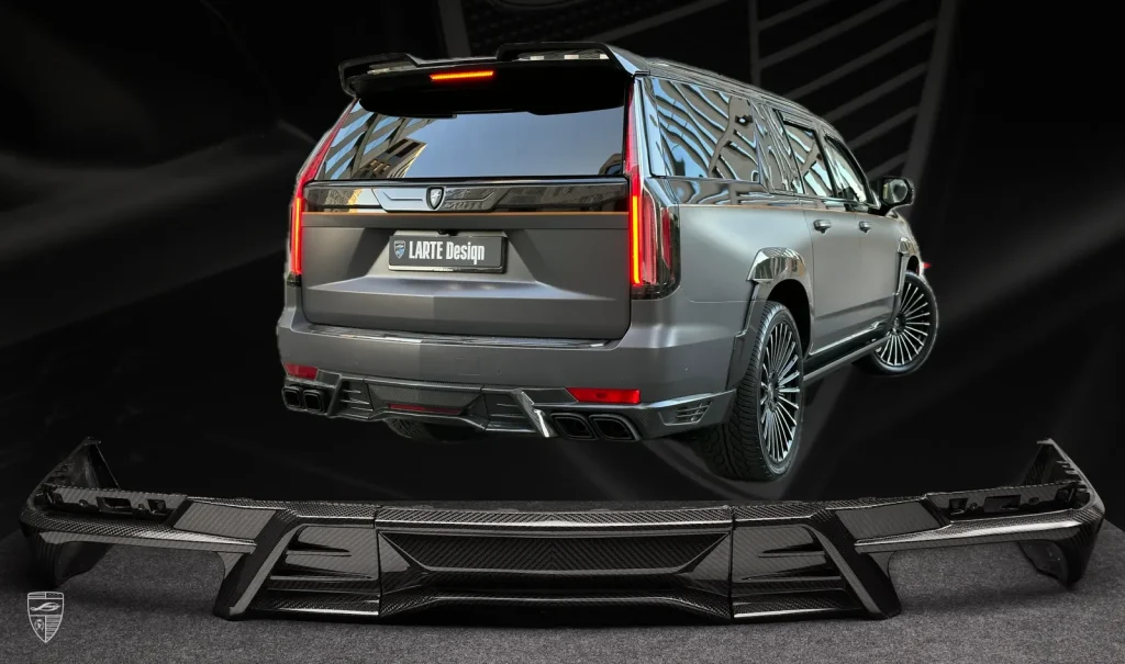 Rear Diffuser Carbon Cadillac Escalade ESV GMT 1XX year 2020-2023 Larte Design Genuine