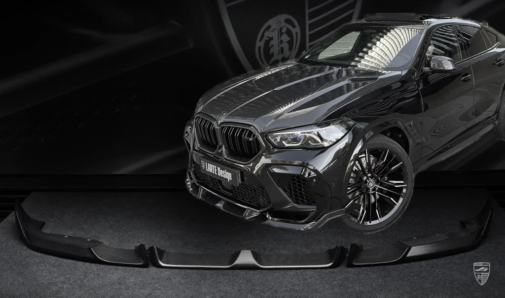 ลิ้นหน้า คาร์บอน BMW X6M F96 ปี 2019-2023 Larte Design แท้