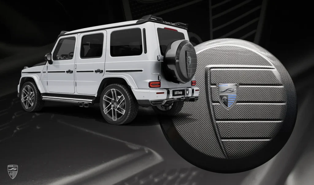 ฝาครอบยางอะไหล่ คาร์บอน Mercedes-Benz G63 AMG W463A G 350d/400d/500 Larte Design แท้