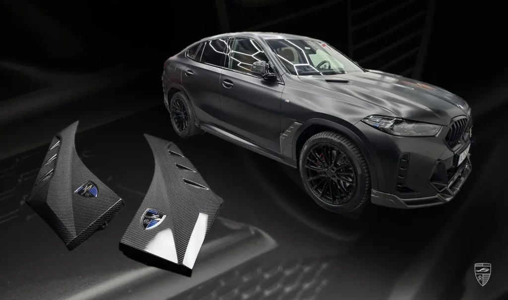 ครอบช่องลมข้าง คาร์บอน BMW X6 G06 LCI ปี 2023-2026 Larte Design แท้
