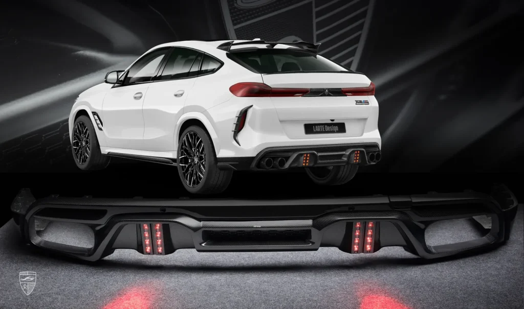 ดิฟฟิวเซอร์ท้าย คาร์บอน BMW X6M F96 ปี 2019-2023 Larte Design แท้