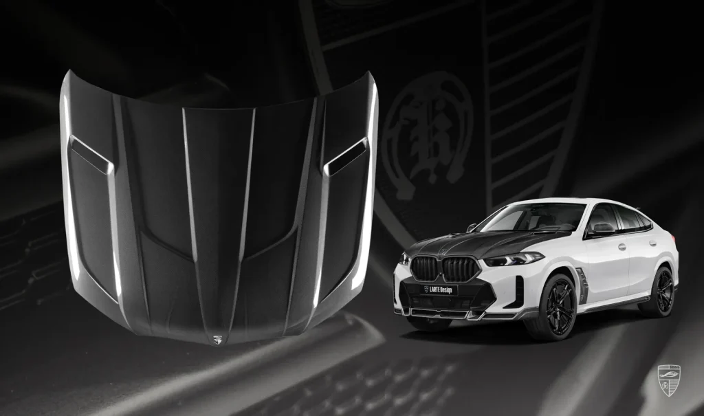ฝากระโปรงหน้า คาร์บอน BMW X6 G06 LCI ปี 2023-2026 Larte Design แท้