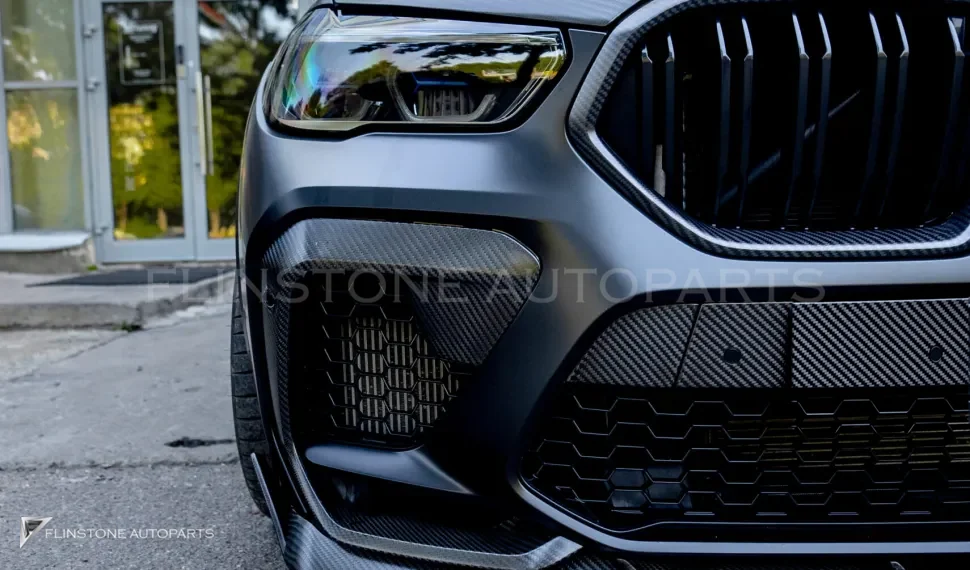 ครอบกลางกันชนหน้า คาร์บอน BMW X6M F96 ทรง Renegade Design