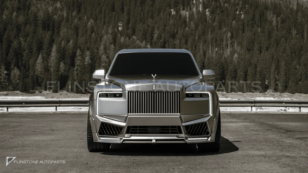 front lip with light DRL Carbon Rolls-Royce Cullinan Series II style Renegade Design