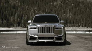 front lip with light DRL Carbon Rolls-Royce Cullinan Series II style Renegade Design