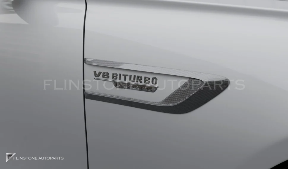 ครอบแก้มข้างหน้า คาร์บอน Mercedes-Benz S63 W223 ทรง Renegade Design