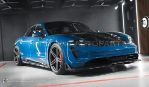 ลิ้นหน้า คาร์บอน Porsche Taycan ทรง Renegade Design
