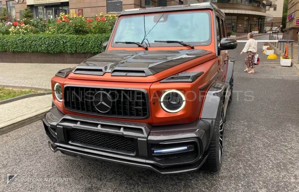 ฝากระโปรงหน้า คาร์บอน Mercedes-Benz G-Class W464 (W463A) ทรง Renegade Design
