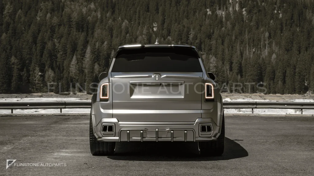 Rear Diffuser with brake light carbon Rolls-Royce Cullinan Series II in the style of Renegade Design