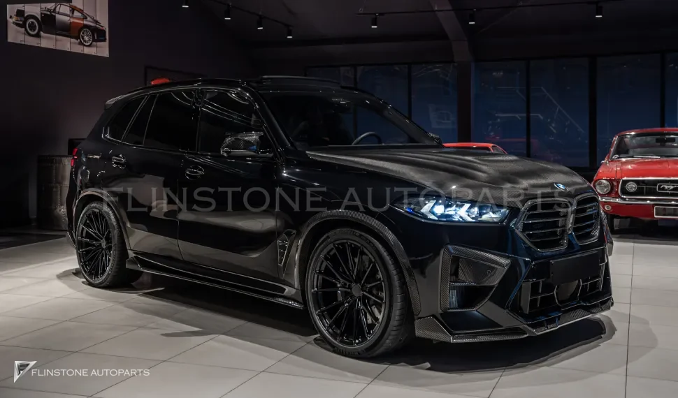 สเกิร์ตข้าง คาร์บอน BMW X5M Competition F95 LCI ทรง Renegade Design
