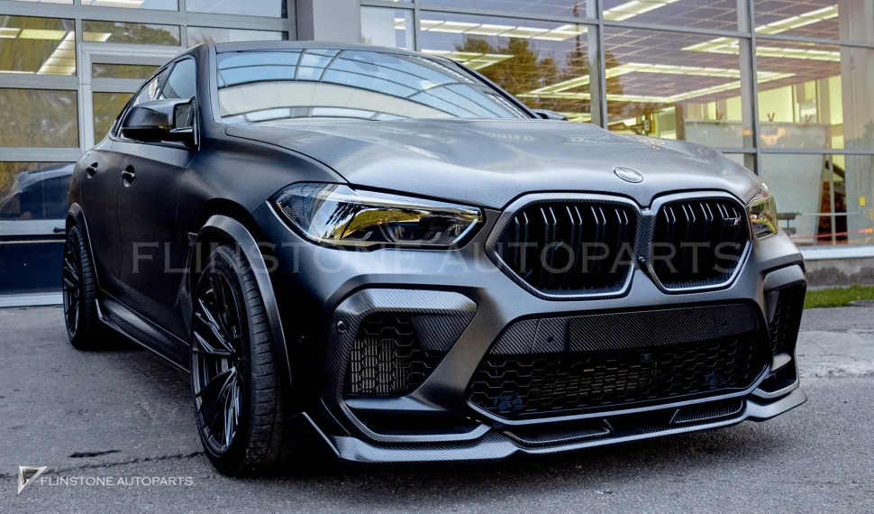 ลิ้นหน้า คาร์บอน BMW X6M F96 ทรง Renegade Design