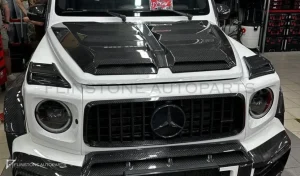 ครอบเขี้ยวกันชนหน้า คาร์บอน Mercedes-Benz G-Class W464 (W463A) ทรง Renegade Design