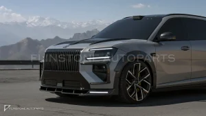 ลิ้นหน้าพร้อมไฟ DRL คาร์บอน Zeekr 8X ทรง Renegade Design