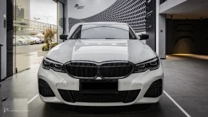 กระจังหน้าดรายคาร์บอน ทรง กระจังซี่คู่ BMW 3 Series G20 ก่อนไมเนอร์เชนจ์ SOOQOO