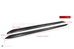 สเกิร์ตข้างดรายคาร์บอน ทรง MP BMW 3 Series G20 SOOQOO