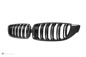 กระจังหน้าดรายคาร์บอน ทรง กระจังซี่คู่ BMW 4 Series F32 F33 F36 SOOQOO