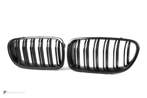 กระจังหน้าดรายคาร์บอน ทรง กระจังซี่คู่ BMW 5 Series F10 SOOQOO