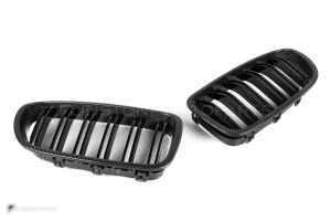 กระจังหน้าดรายคาร์บอน ทรง กระจังซี่คู่ BMW 5 Series F10 SOOQOO