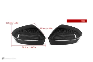 ครอบกระจกมองข้างดรายคาร์บอน ทรง OEM BMW 5 Series G60 SOOQOO