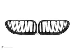 กระจังหน้าดรายคาร์บอน ทรง กระจังซี่คู่ BMW 6 Series F06 F12 F13 SOOQOO