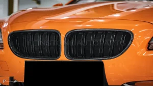 กระจังหน้าดรายคาร์บอน ทรง กระจังซี่คู่ BMW 6 Series F06 F12 F13 SOOQOO