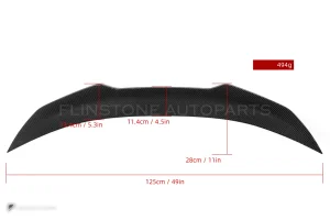สปอยเลอร์ท้ายดรายคาร์บอน ทรง PSM BMW 6 Series F06 F13 SOOQOO