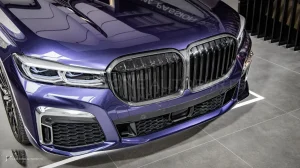 กระจังหน้าดรายคาร์บอน ทรง กระจังซี่เดี่ยว BMW 7 Series G11 G12 ไมเนอร์เชนจ์ SOOQOO