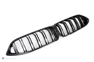 กระจังหน้าดรายคาร์บอน ทรง กระจังซี่คู่ BMW 8 Series G14 G15 G16 SOOQOO
