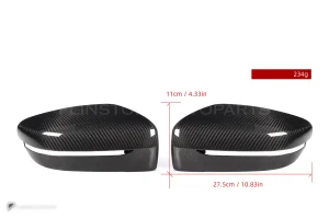 ครอบกระจกมองข้างดรายคาร์บอน ทรง OEM (พวงมาลัยซ้าย) BMW 8 Series G14 G15 G16 SOOQOO