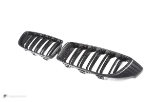 กระจังหน้าดรายคาร์บอน ทรง กระจังซี่คู่ BMW M3 F80 F82 SOOQOO