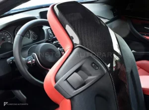 ครอบพนักเบาะดรายคาร์บอน ทรง OEM BMW M3 I F80 F82 F83 SOOQOO