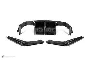 ดิฟฟิวเซอร์ท้ายดรายคาร์บอน ทรง V BMW M3 F80 F82 F83 F82 SOOQOO