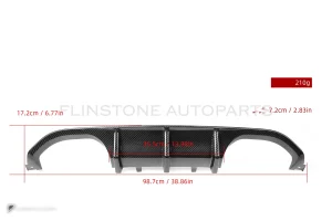 ดิฟฟิวเซอร์ท้ายดรายคาร์บอน ทรง MP BMW M3 F80 F82 F83 SOOQOO