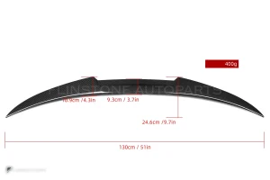 สปอยเลอร์ท้ายดรายคาร์บอน ทรง M4 BMW M3 F83 SOOQOO