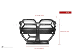 กระจังหน้าดรายคาร์บอน (รองรับเซนเซอร์) BMW M3 G80 G82 CSL SOOQOO
