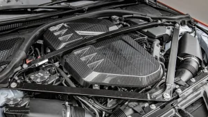 ฝาครอบห้องเครื่องดรายคาร์บอน ทรง OEM BMW M3 G80 G82 SOOQOO