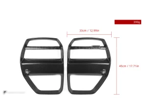 กระจังหน้าดรายคาร์บอน ทรง V BMW M3 G80 G82 SOOQOO