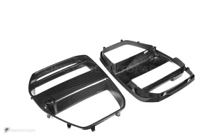 กระจังหน้าดรายคาร์บอน ทรง V BMW M3 G80 G82 SOOQOO