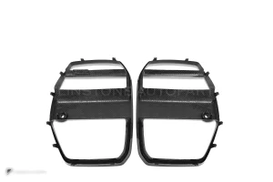 กระจังหน้าดรายคาร์บอน ทรง V BMW M3 G80 G82 SOOQOO