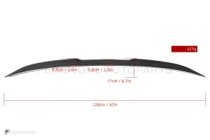 สปอยเลอร์ท้ายดรายคาร์บอน ทรง OEM BMW M3 G82 SOOQOO