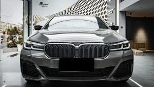 กระจังหน้าดรายคาร์บอน ทรง กระจังซี่คู่ BMW M5 F90 ไมเนอร์เชนจ์ SOOQOO